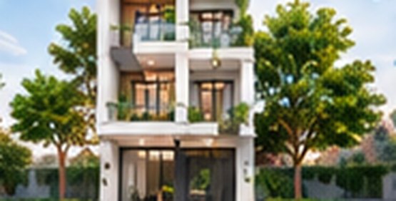 Nhà phố 4 tầng có sân vườn